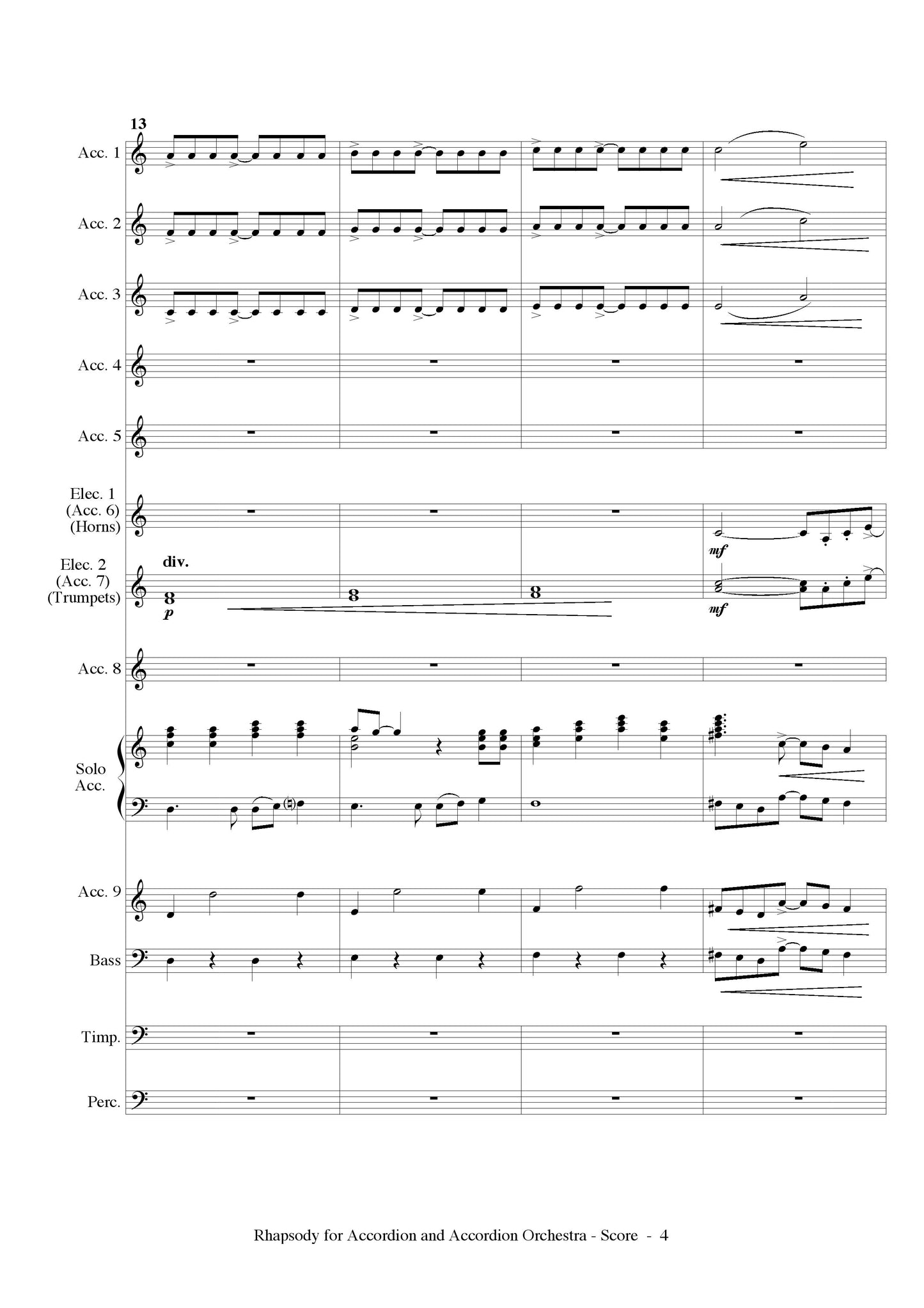 Rhapsody for Solo Accordion and Accordion Orchestra