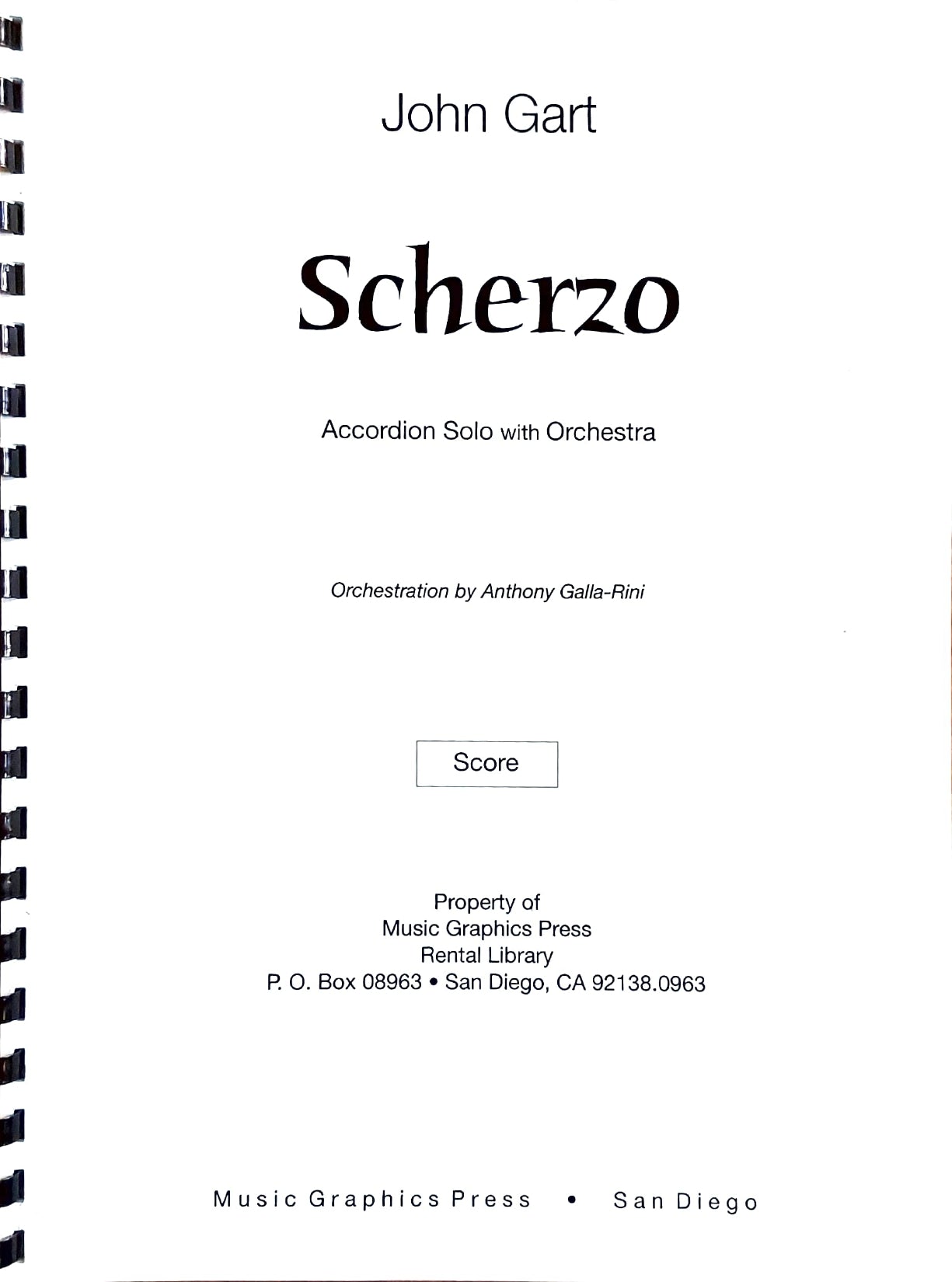 Scherzo - Accordion Solo with Orchestra