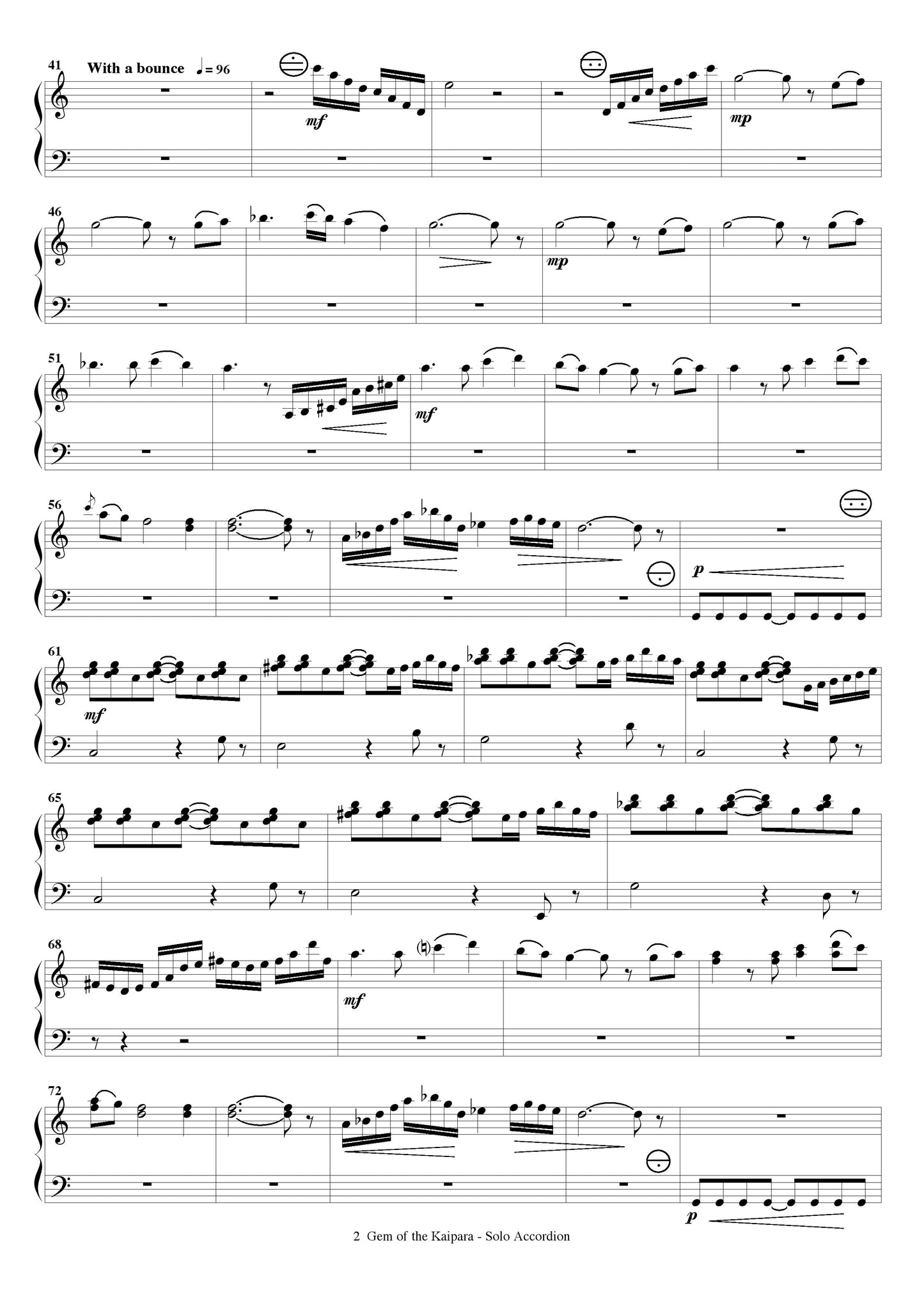 Gem of the Kaipara (for solo accordion, strings and percussion)