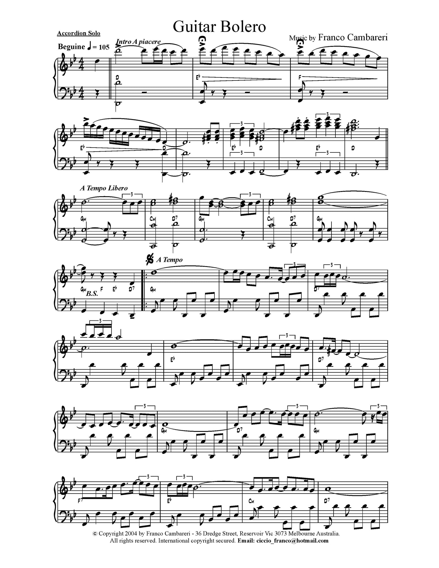 Guitar Bolero