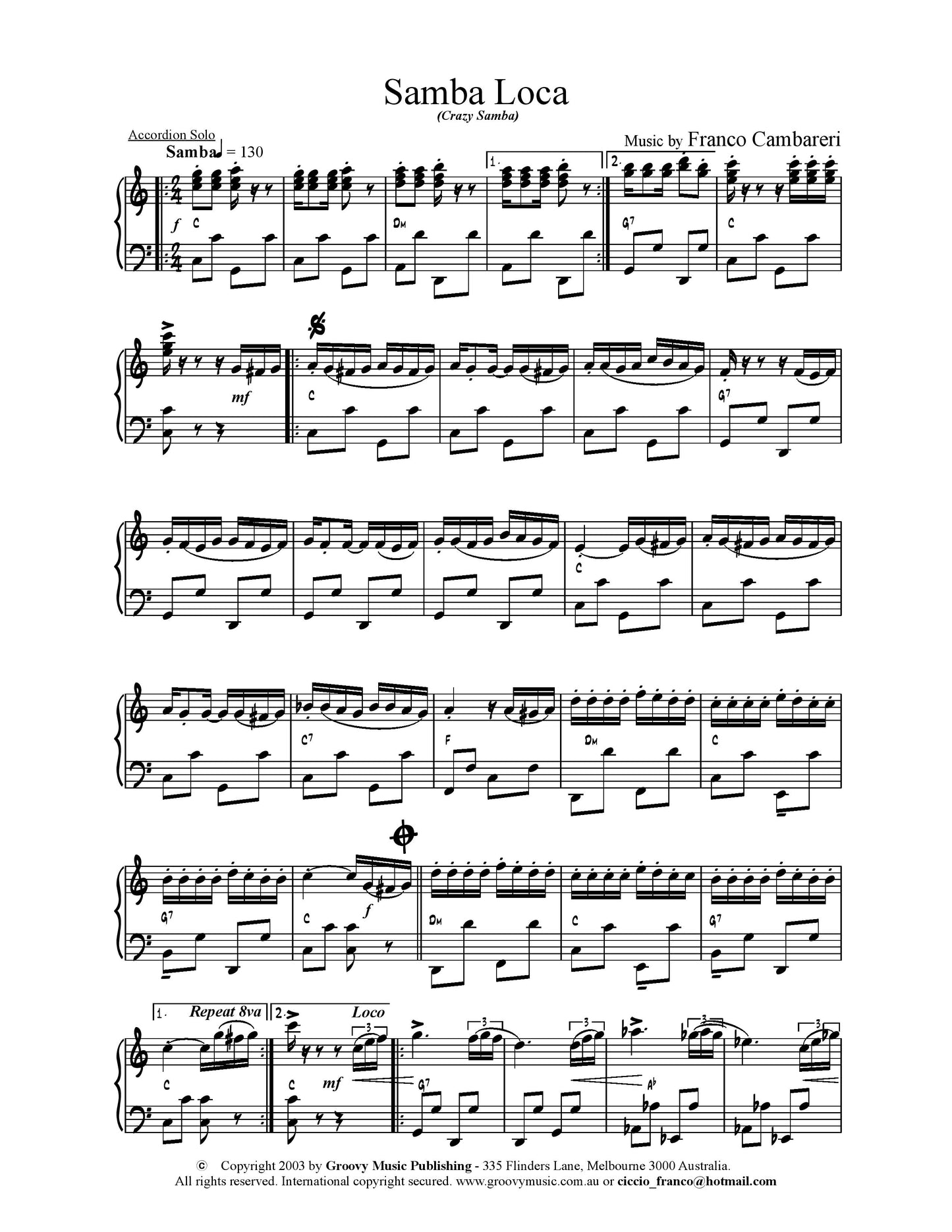 Samba Loca (Crazy Samba)
