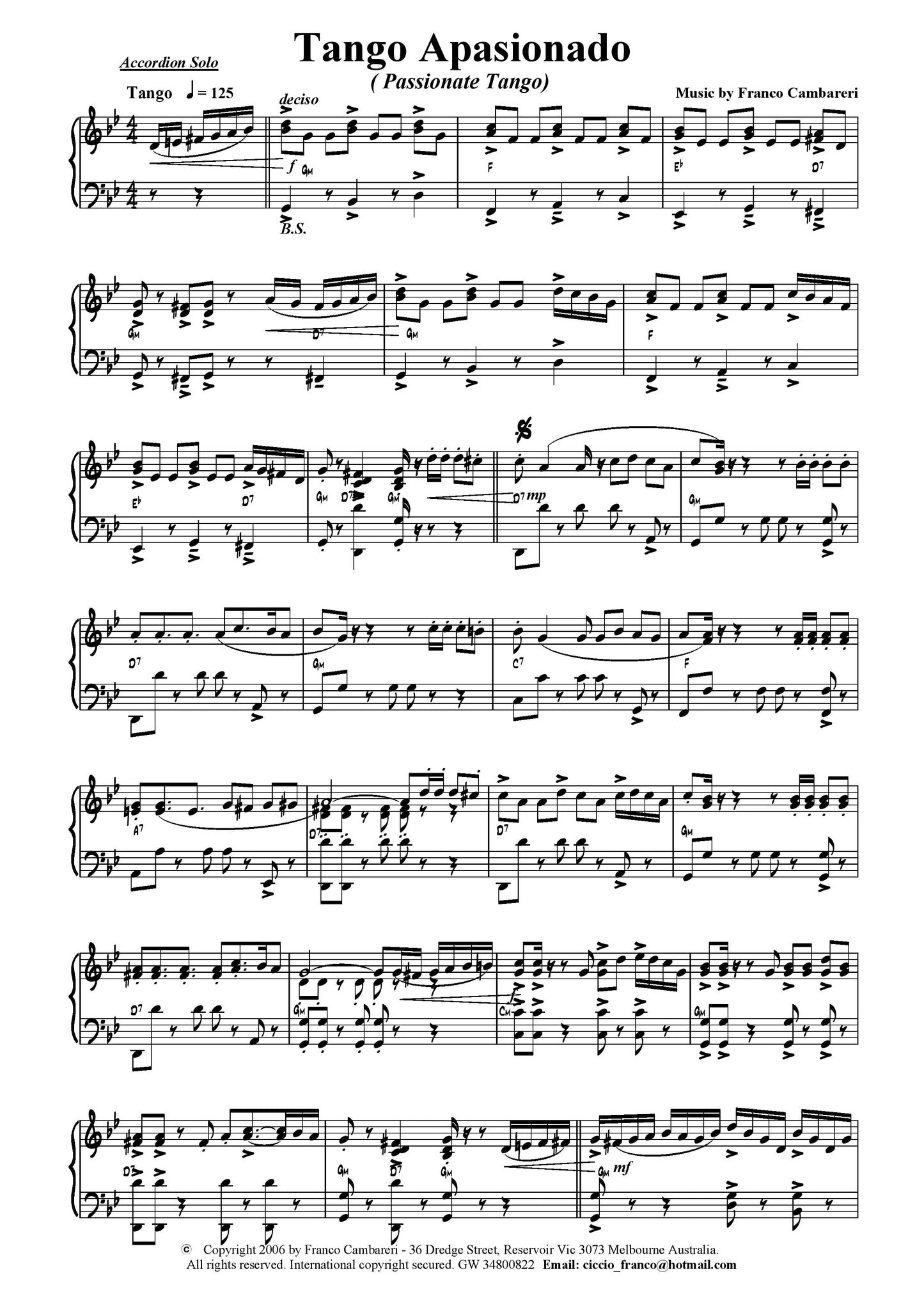 Tango Apasionado (Passionate Tango)