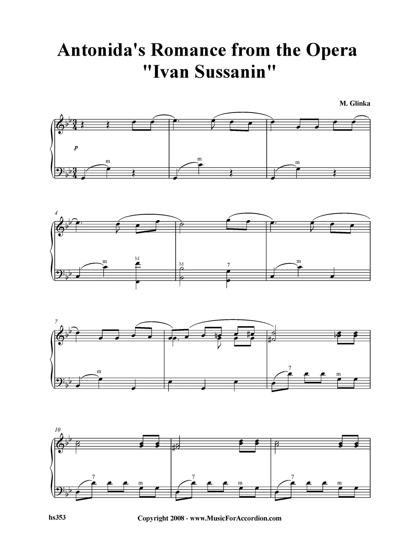 Atonida's Romance From The Opera Ivan Sussanin