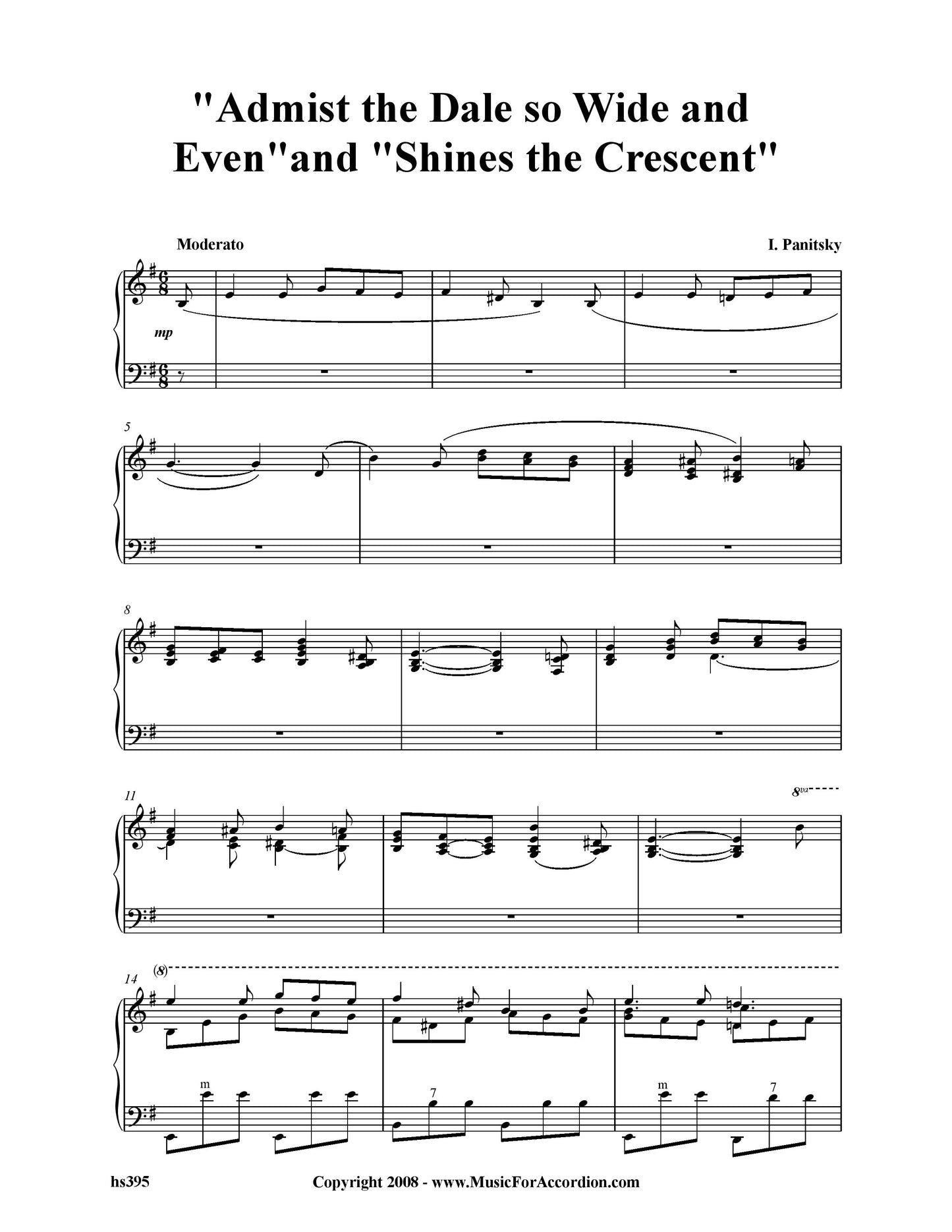 Admist the Dale so Wide and Even and Shines the Crescrent