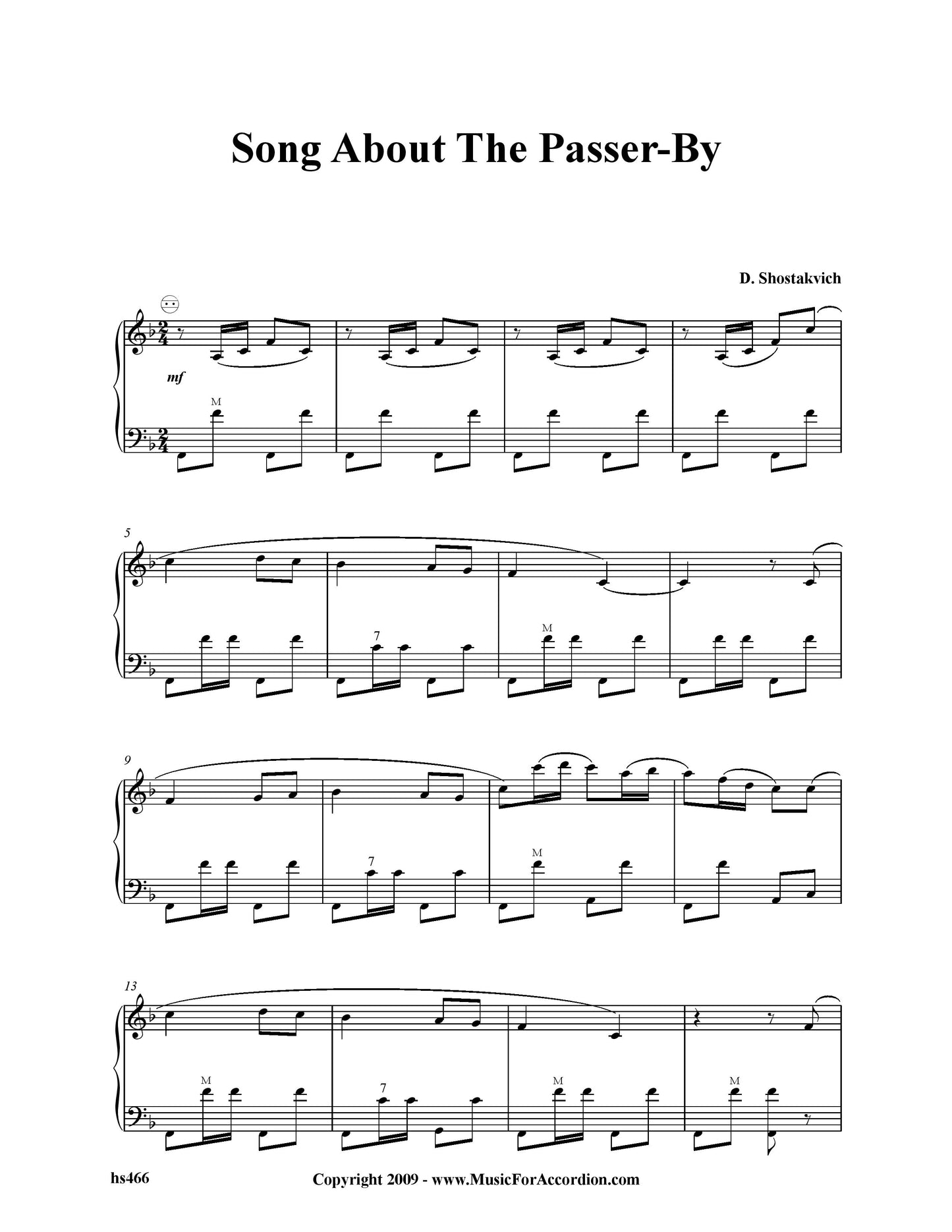 Song About The Passer By