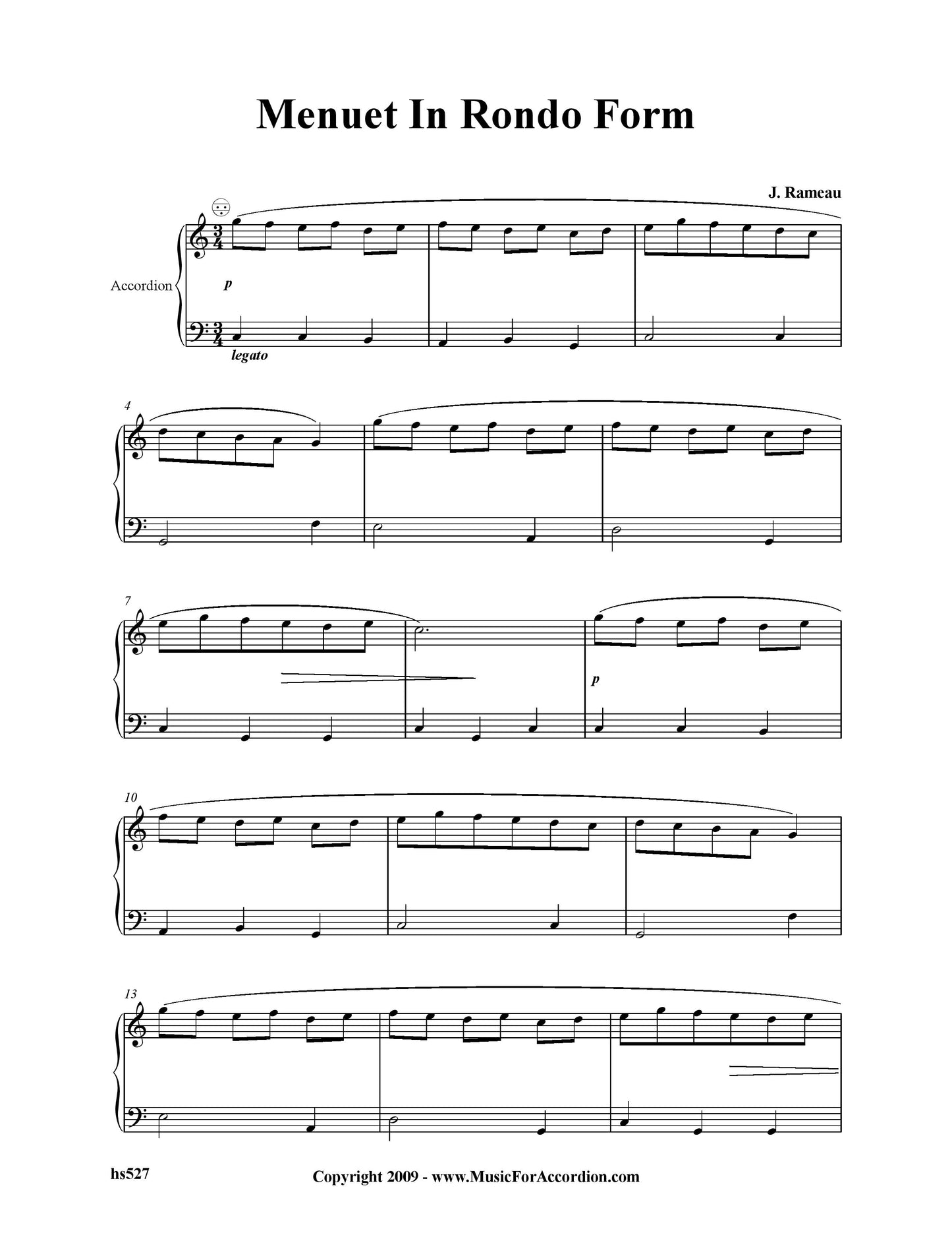 Menuet In Rondo Form