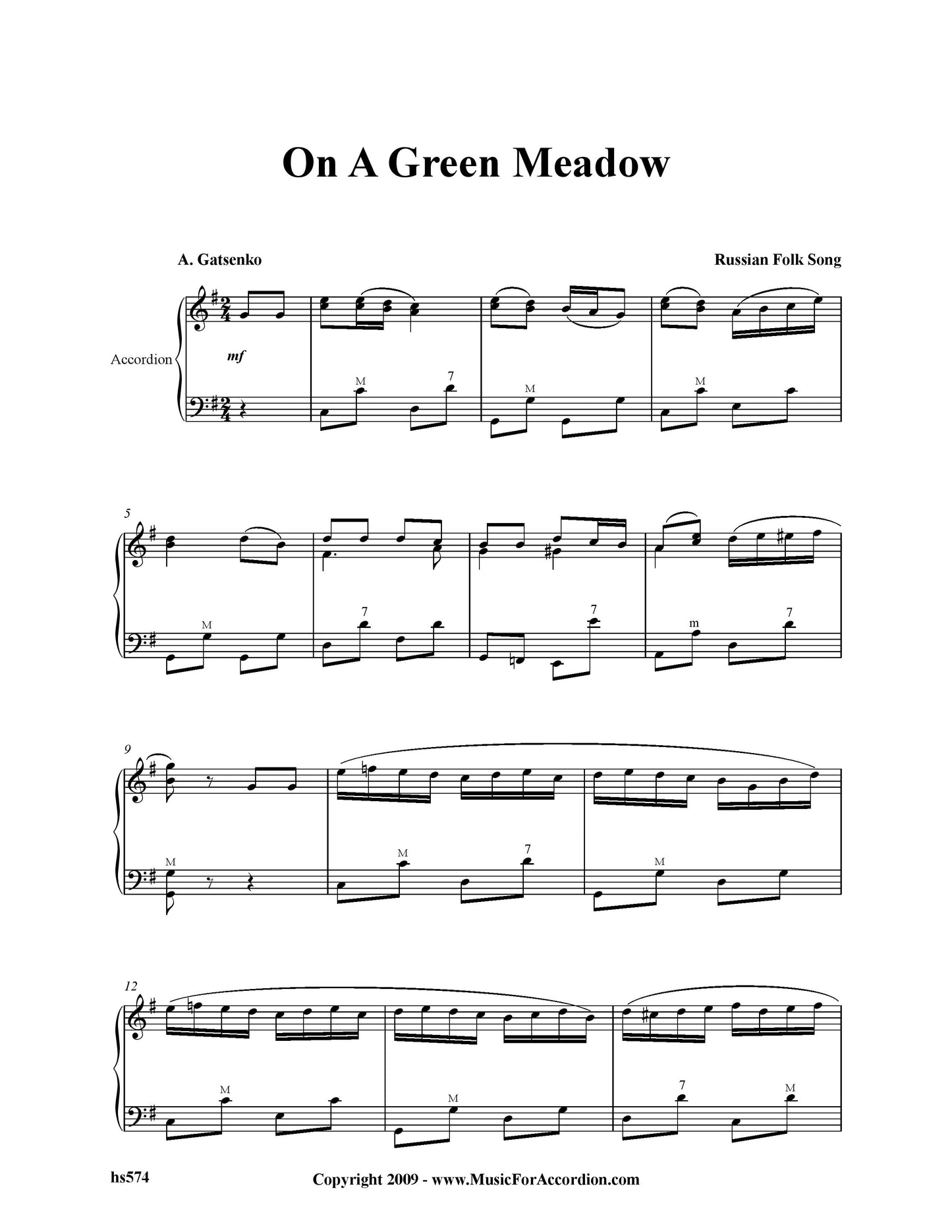 On A Green Meadow