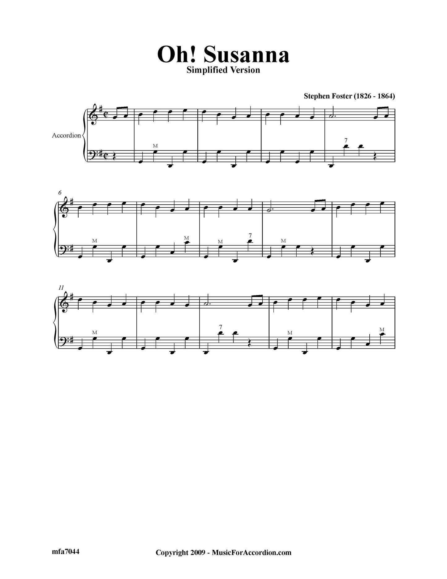 Oh! Susanna (Solo)