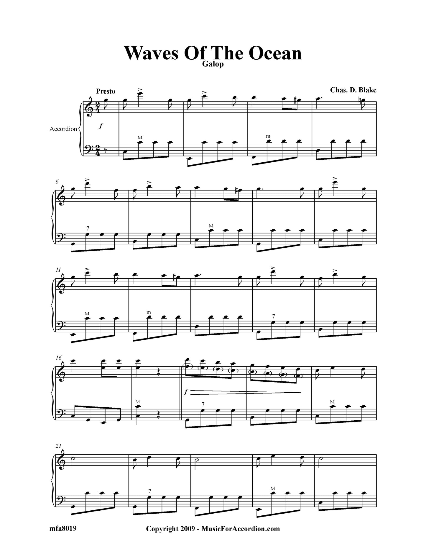 Waves Of The Ocean (Solo)