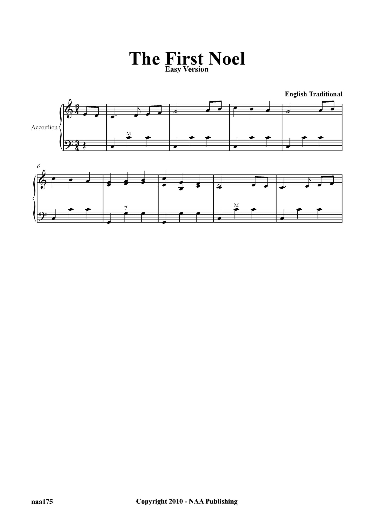 The First Noel ( Easy Version)