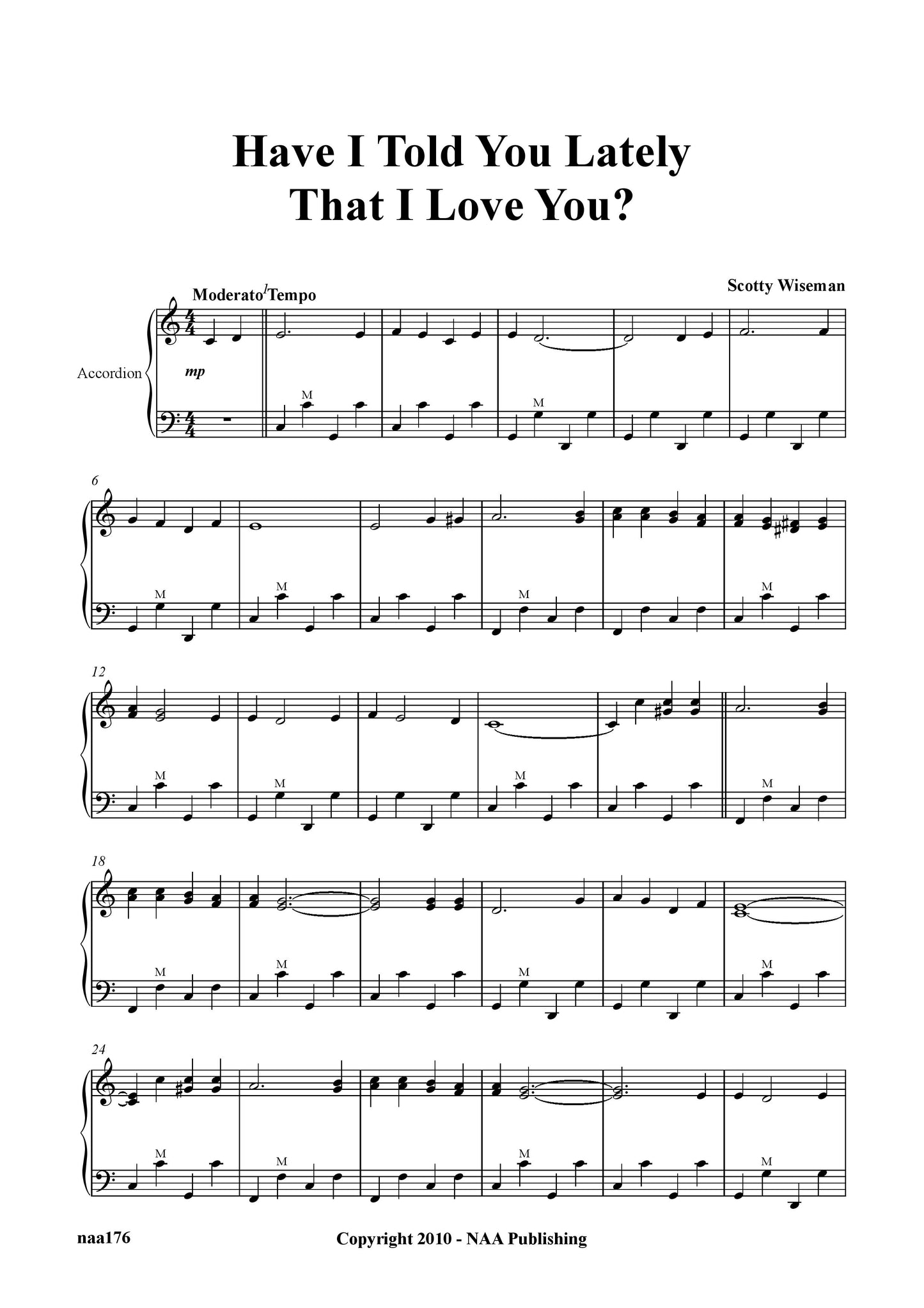 Have I Told You Lately That I Love You?