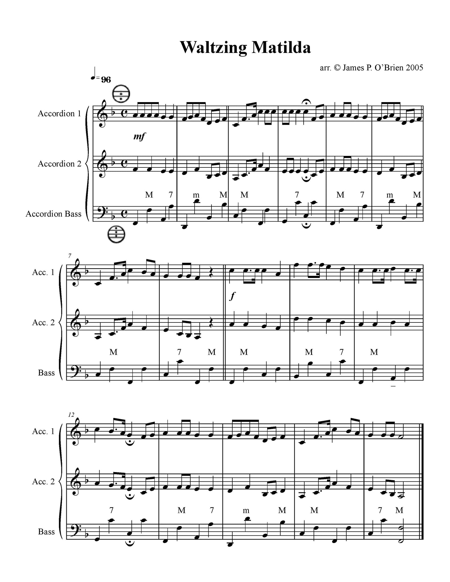 Waltzing Matilda Duet