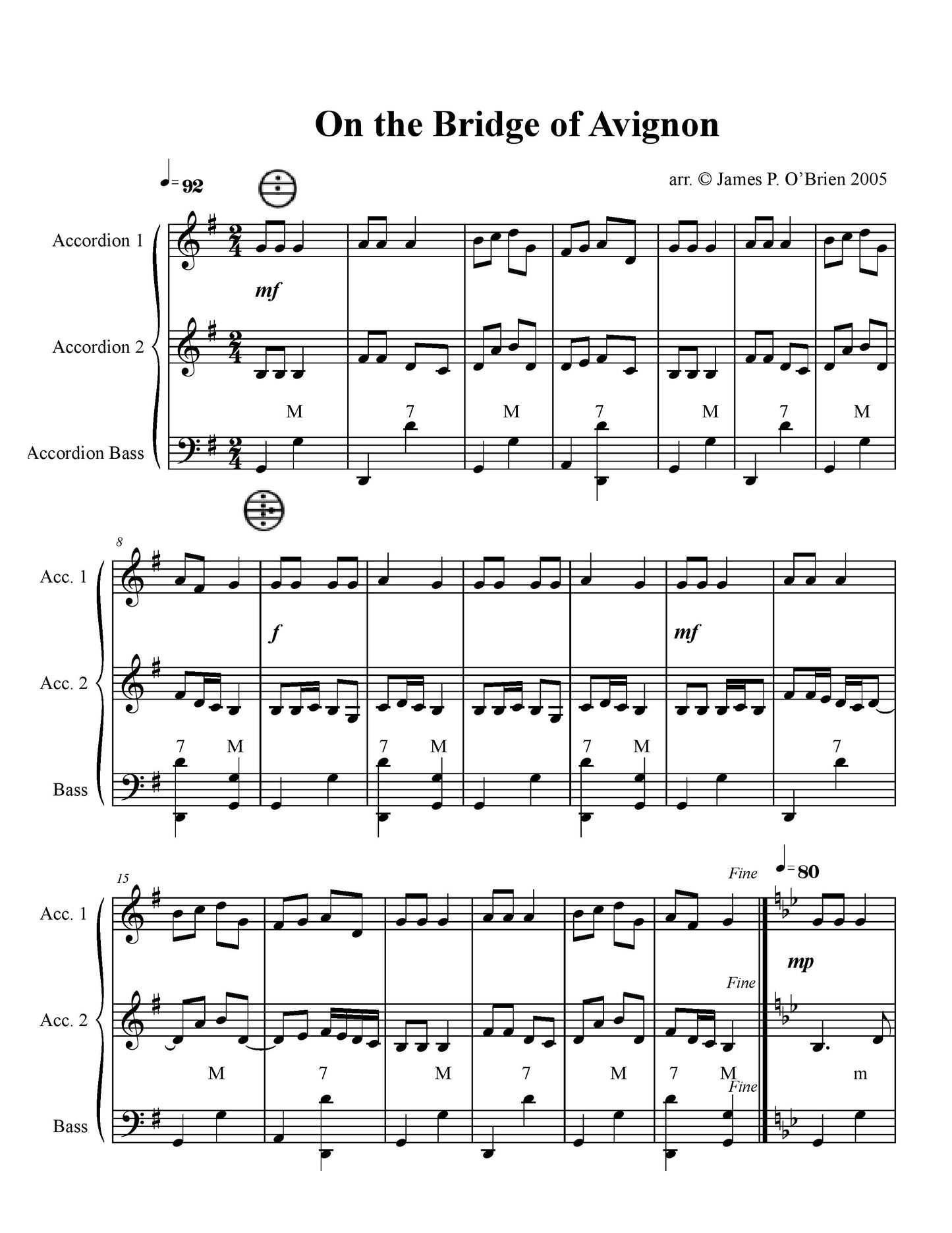 On The Bridge Of Avignon Duet