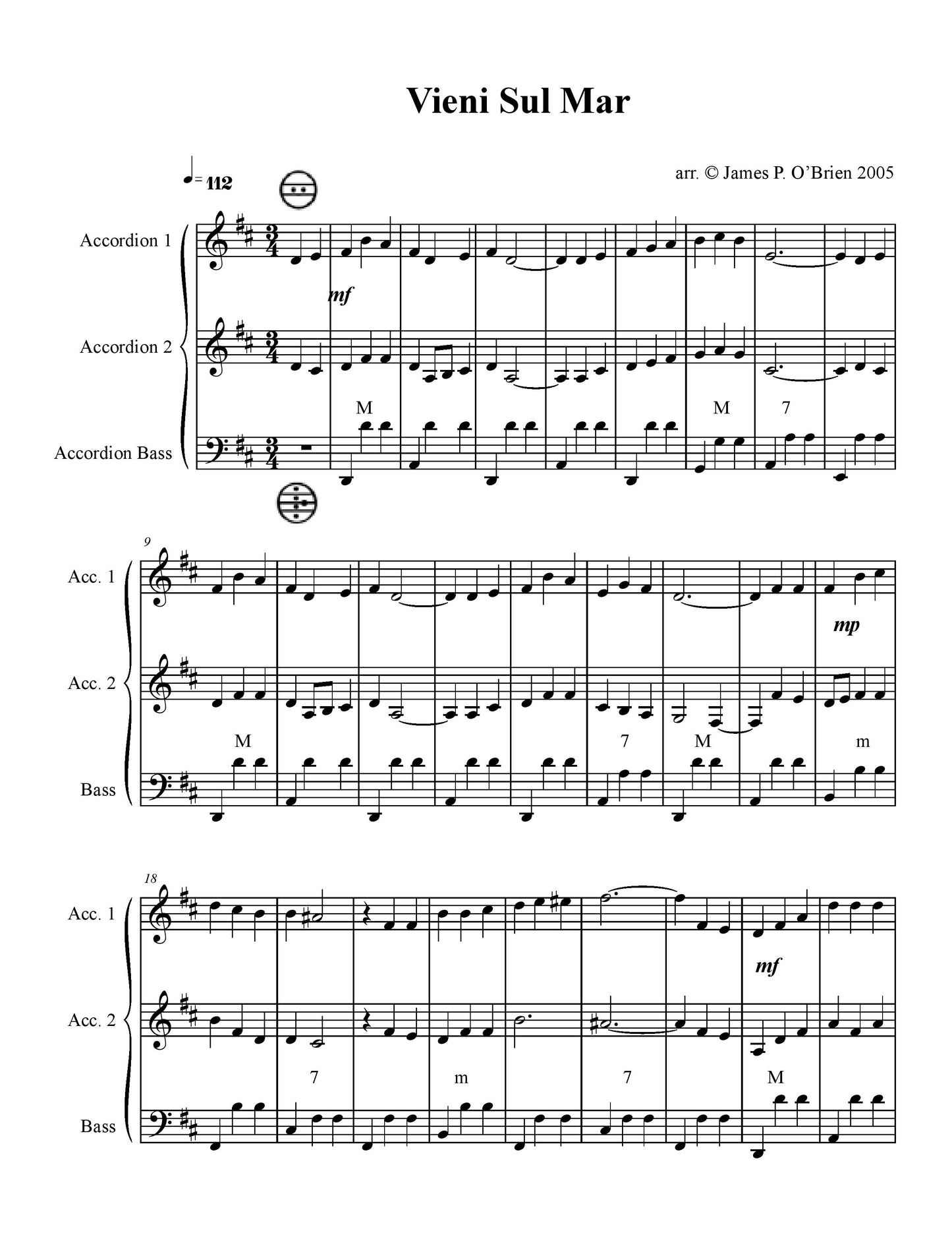 Vieni Sul Mar ( Oh Come To The Sea) Duet