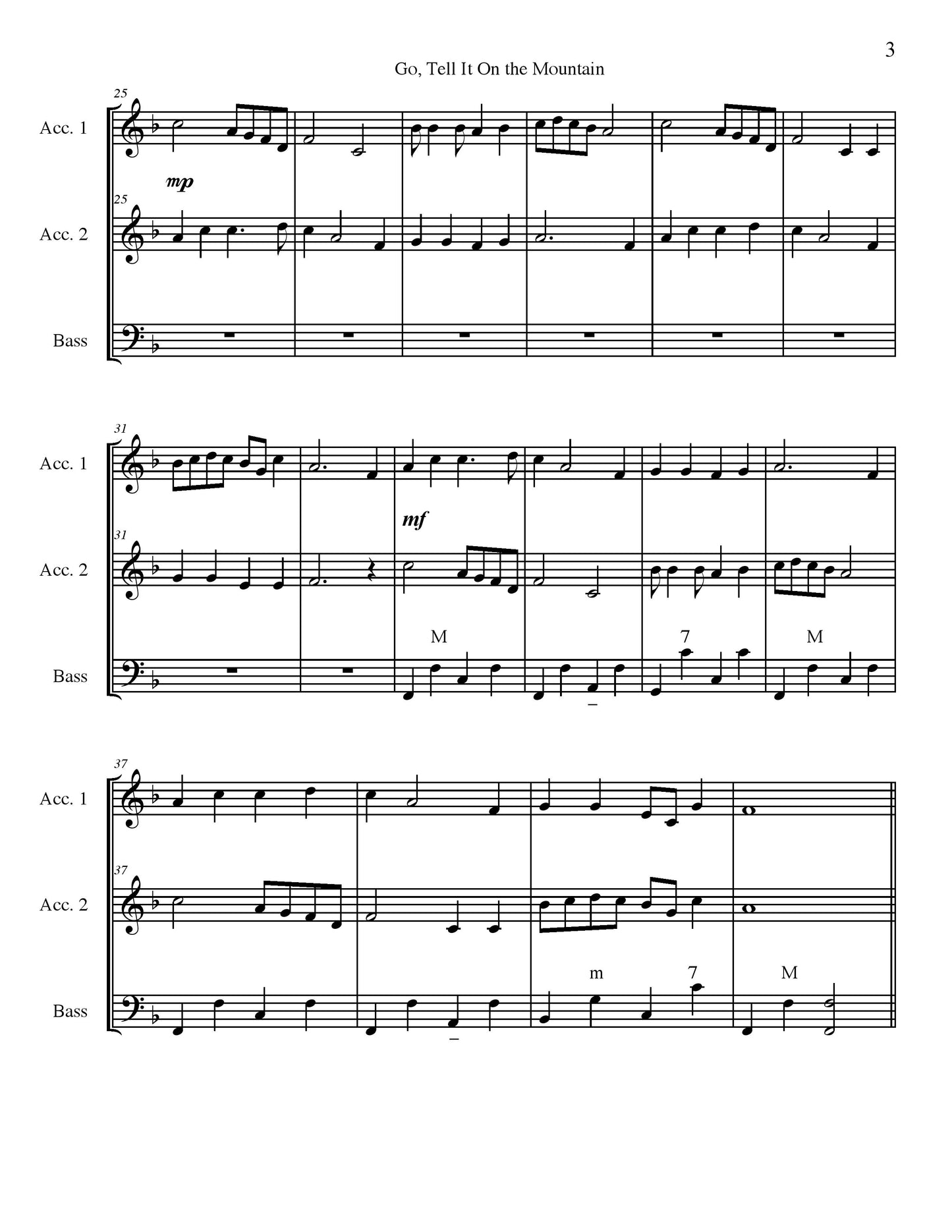 Go, Tell It On the Mountain Duet