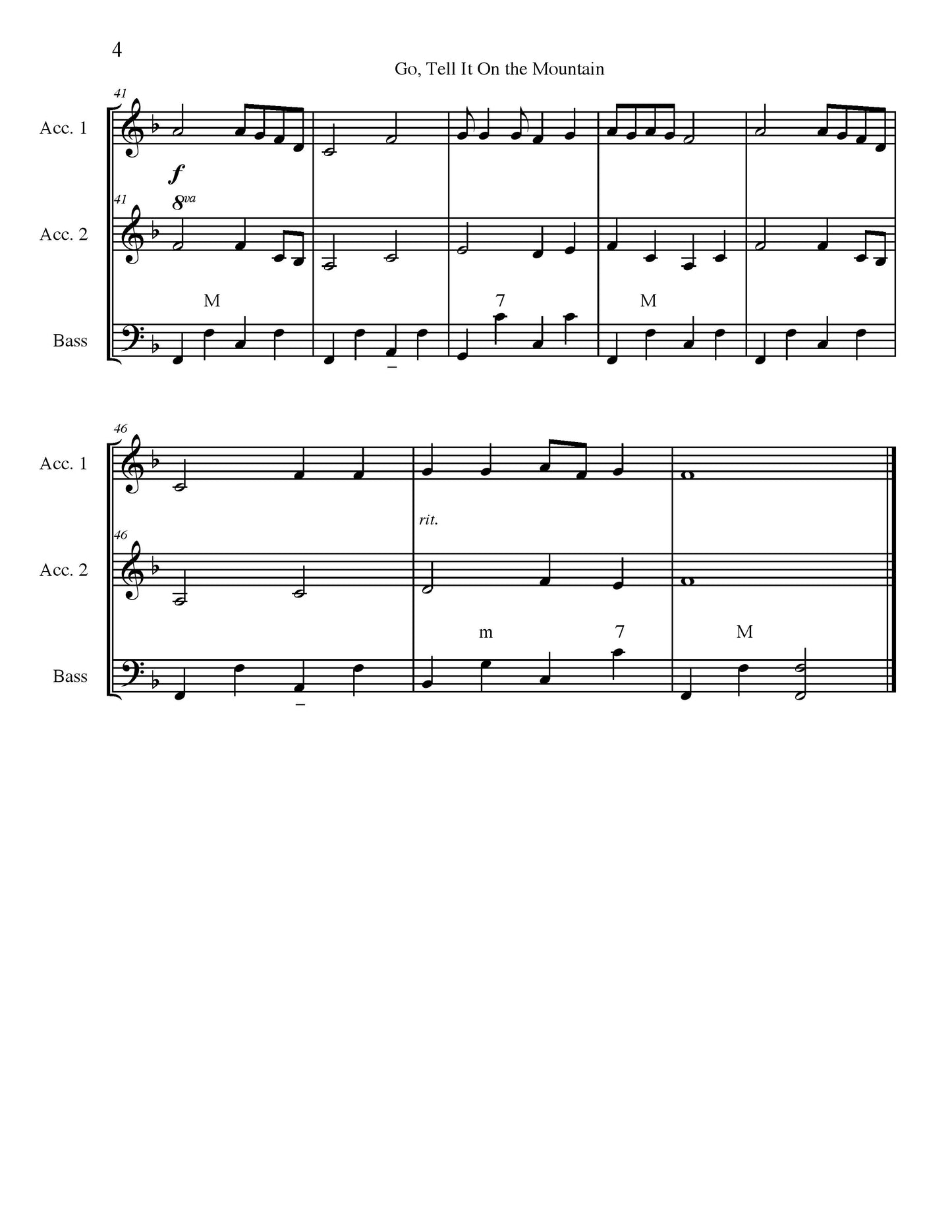 Go, Tell It On the Mountain Duet