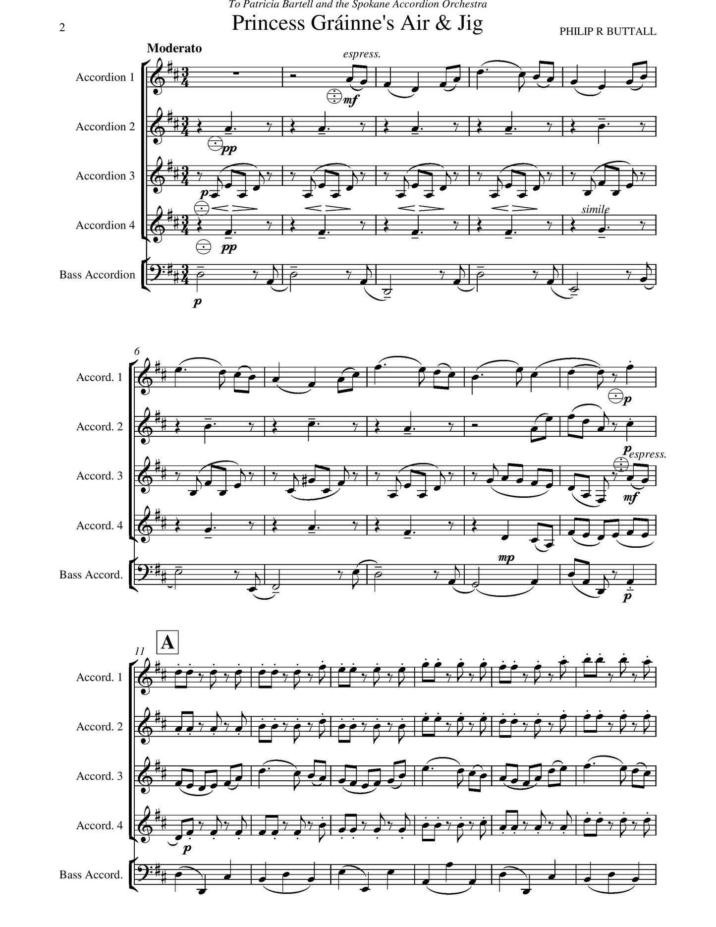 Princess Grainne's Air & Jig (score & parts)