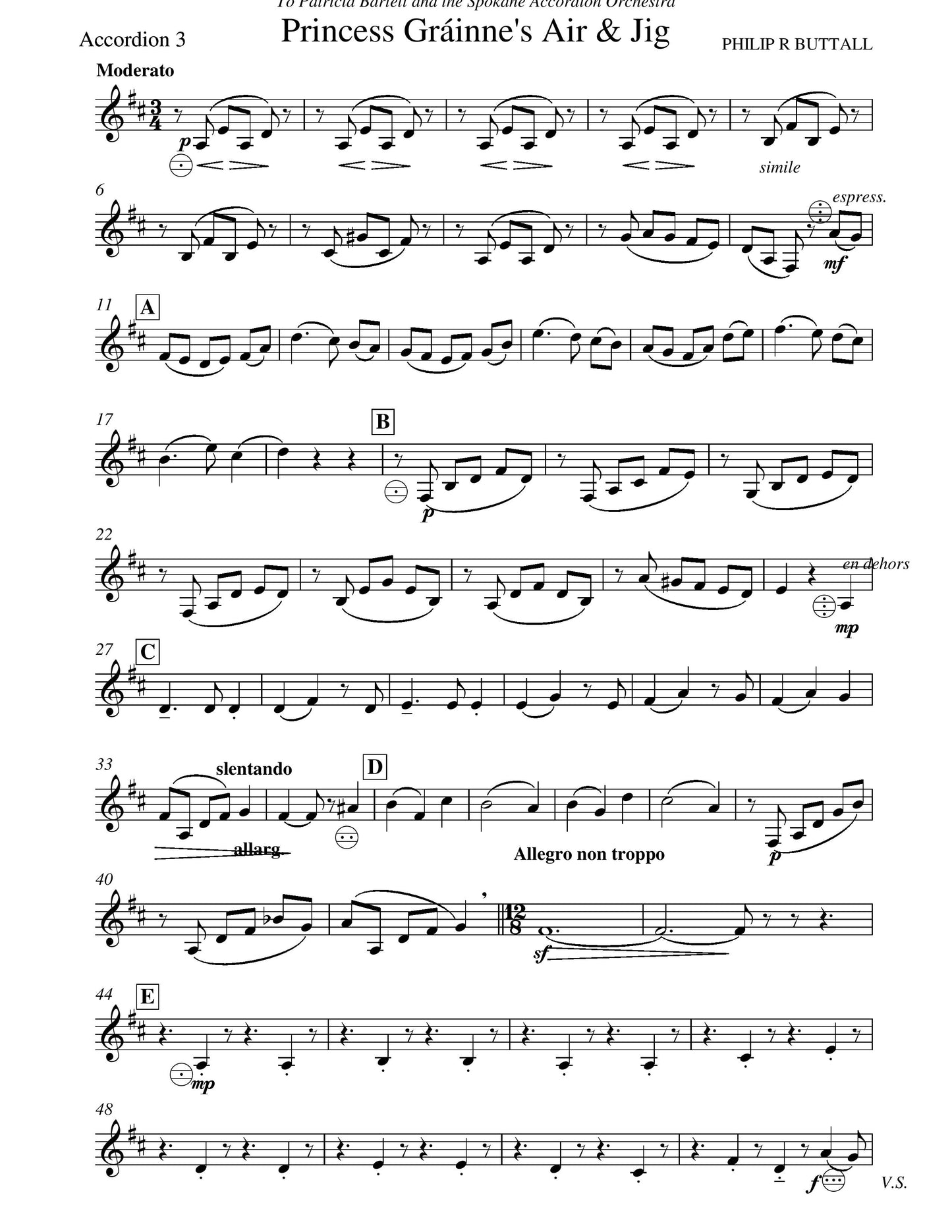 Princess Grainne's Air & Jig (score & parts)