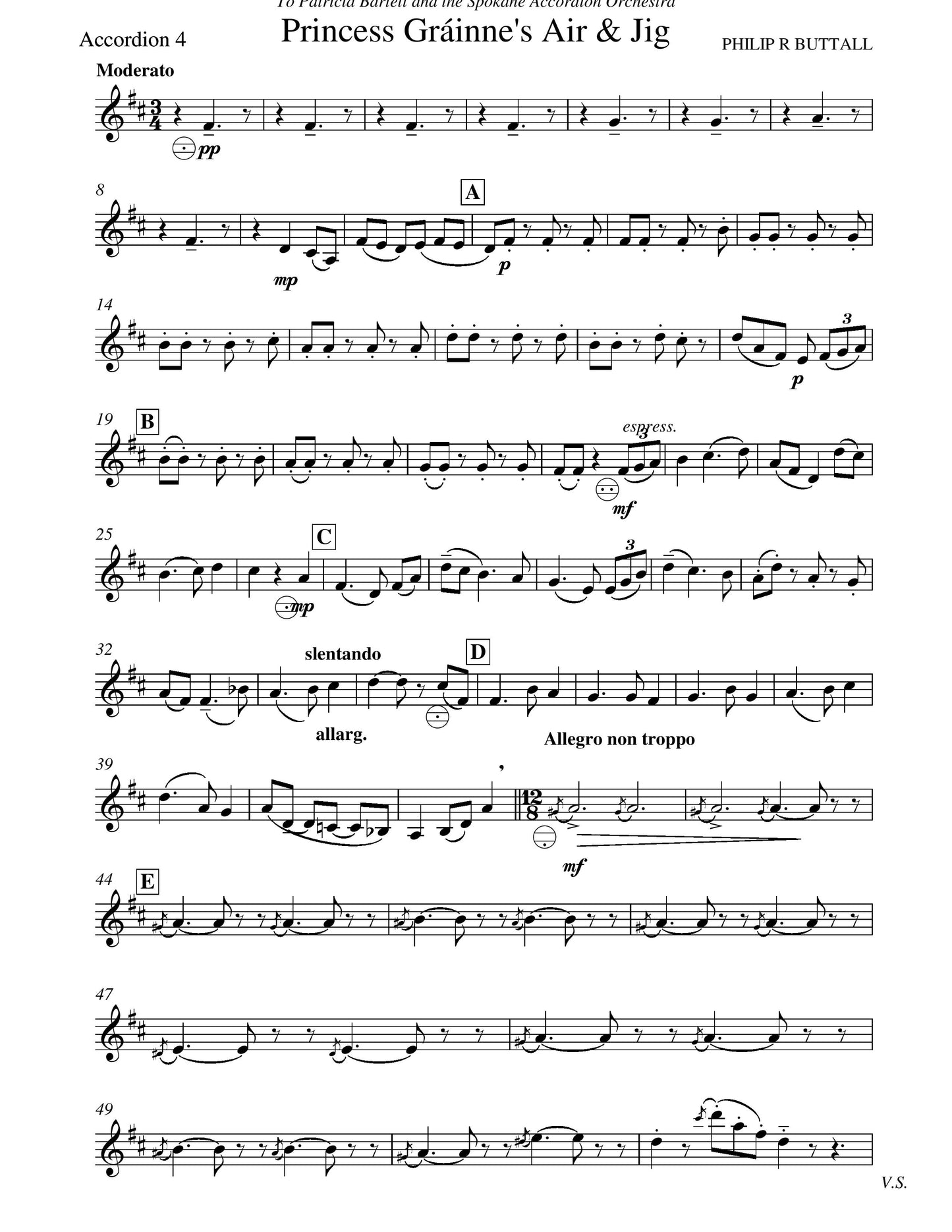 Princess Grainne's Air & Jig (score & parts)