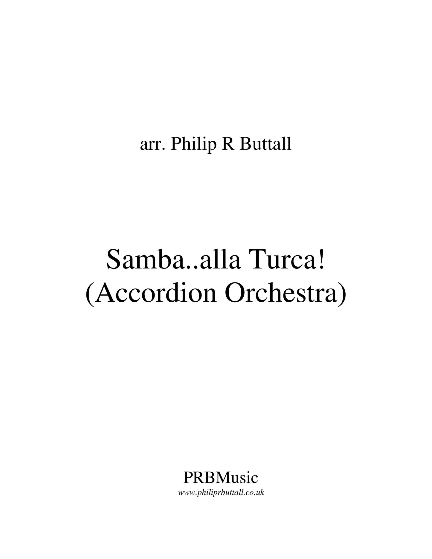 Samba...alla Turca! (score & parts)