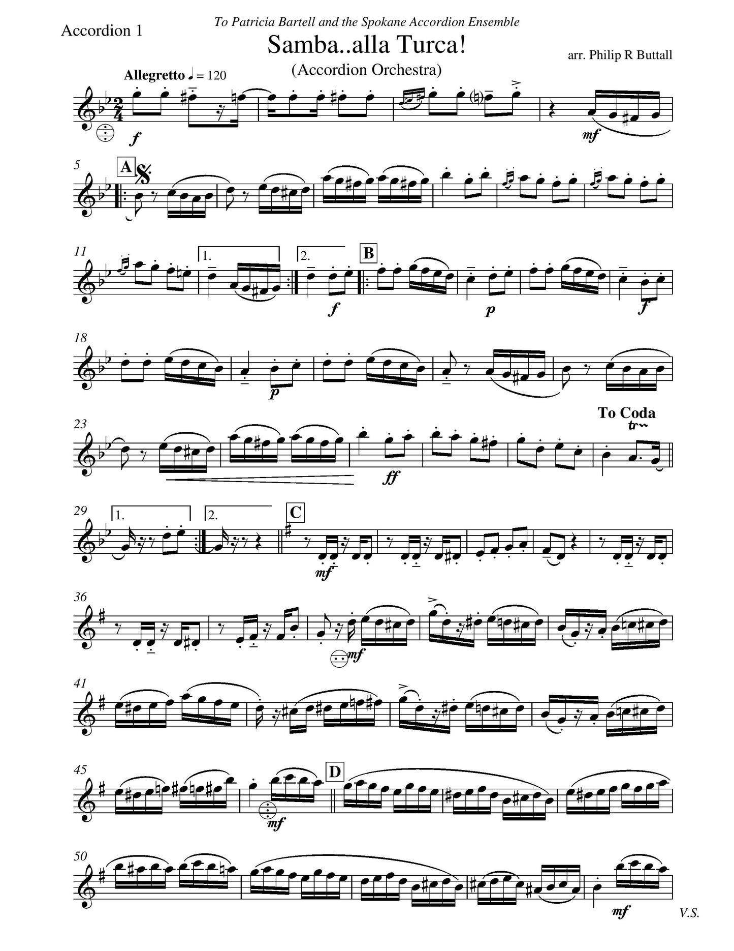 Samba...alla Turca! (score & parts)