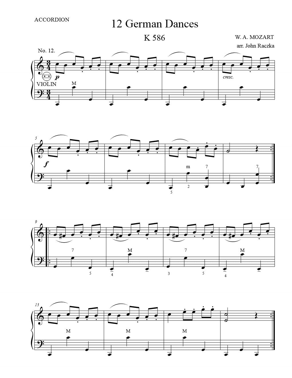 12 German Dances No. 12