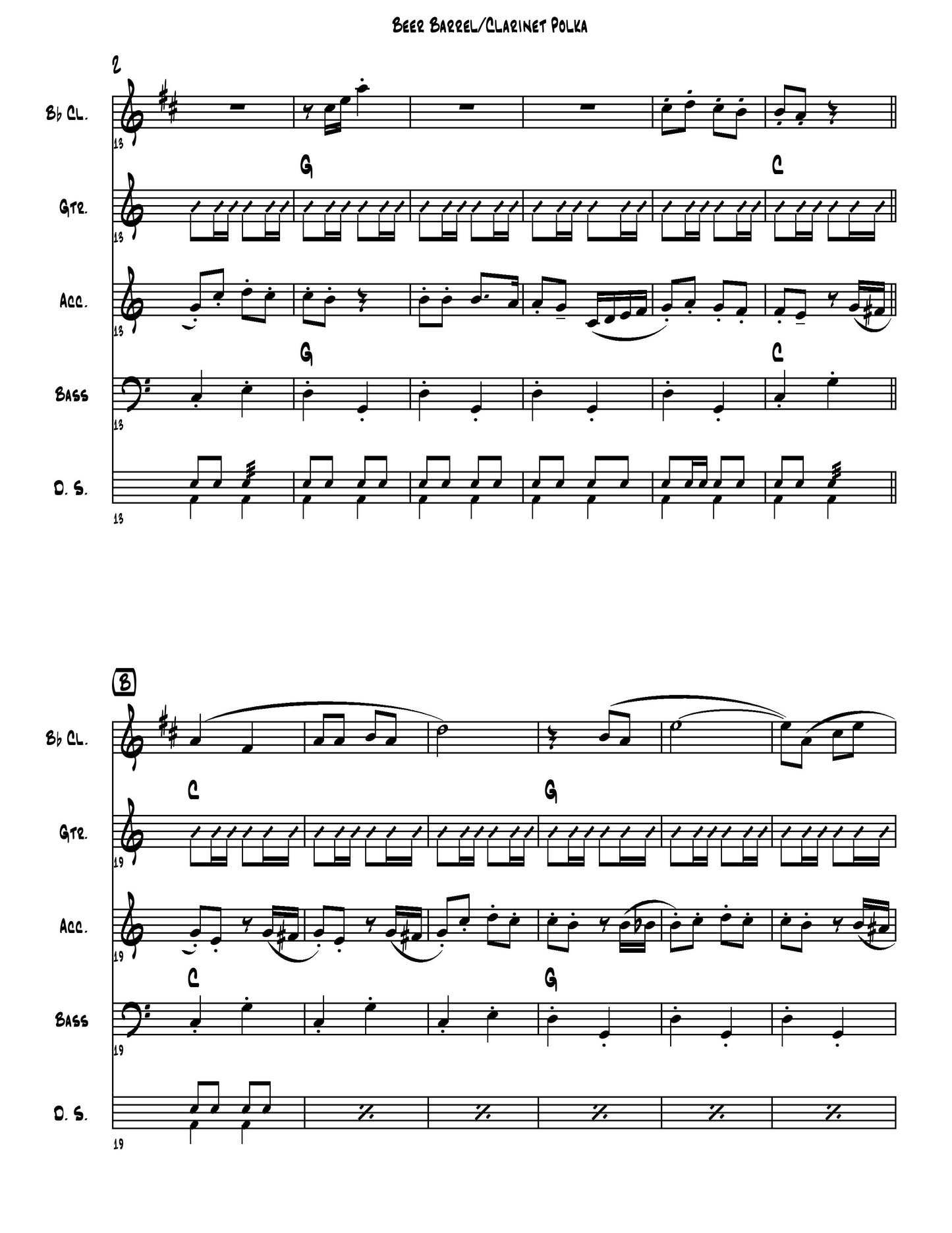 Beer Barrel Clarinet Polka