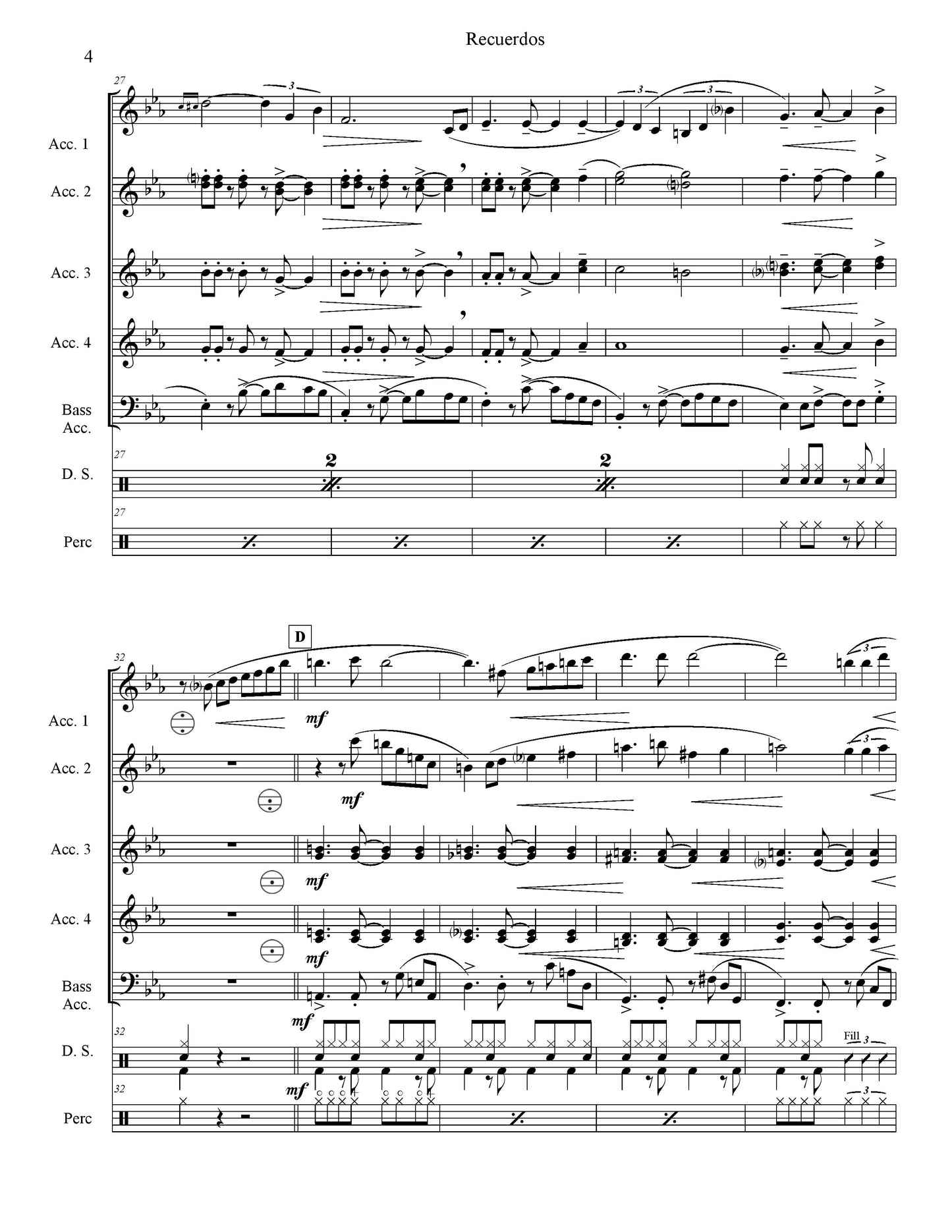 Recuerdos (Memories) Score & Parts