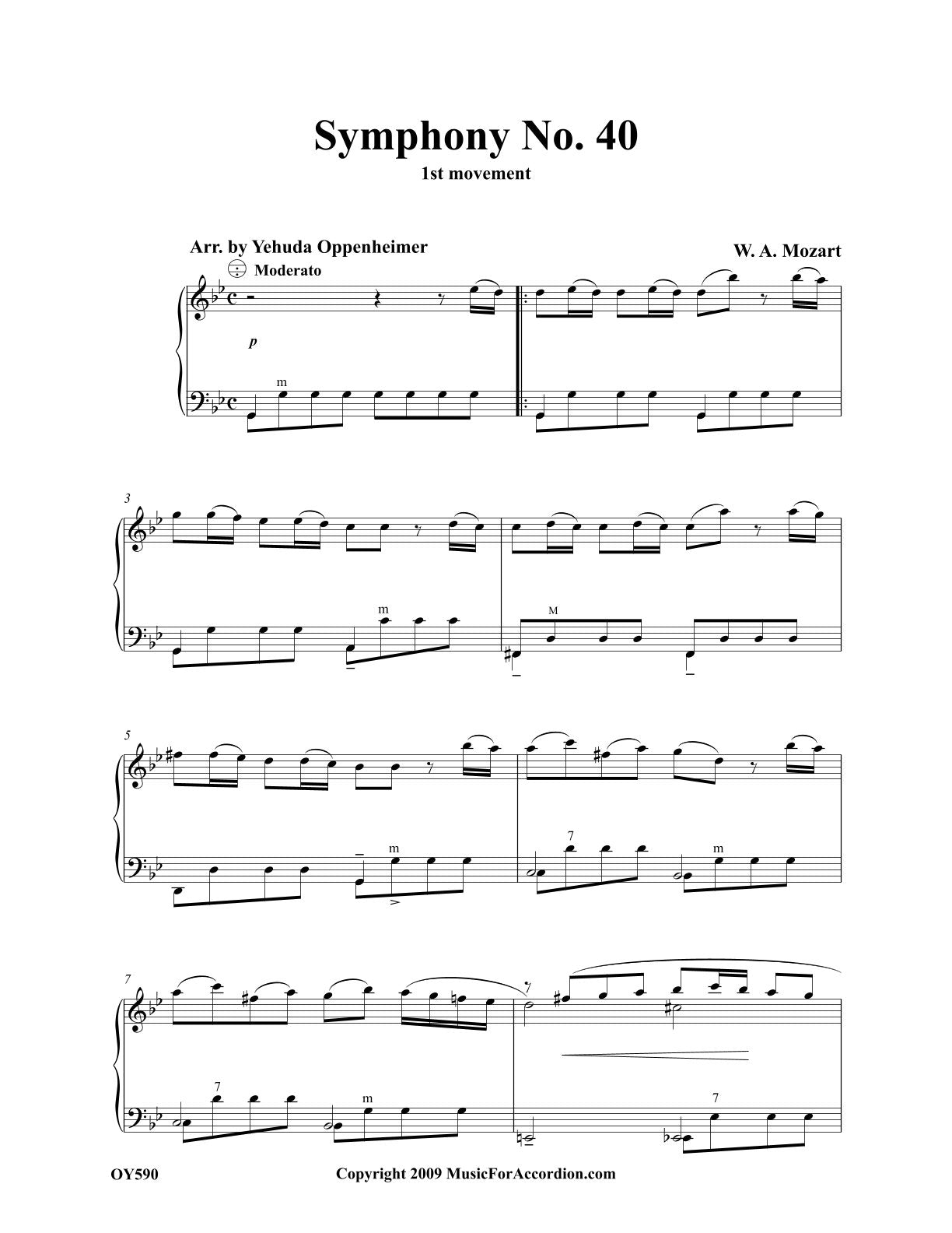 Symphony No. 40 in Gm, 1st mvt
