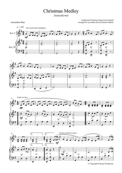Christmas Medley ( Jouluskierma) from Finland