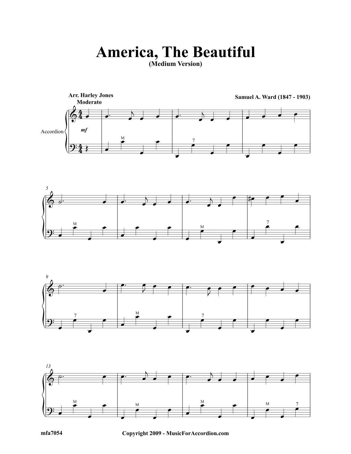 America, The Beautiful (Medium Version)