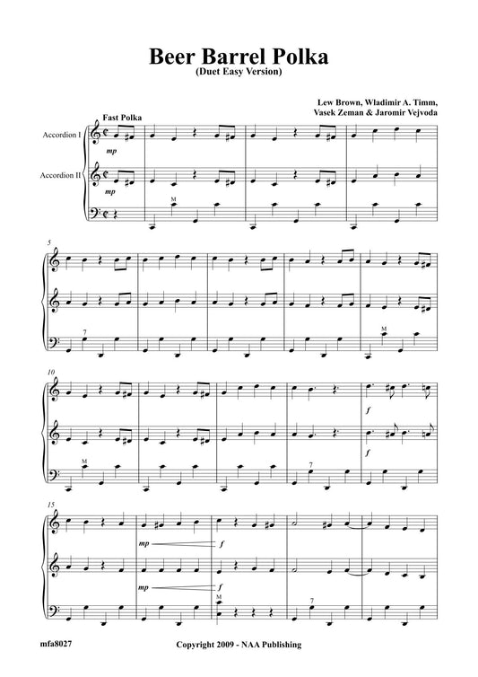 Beer Barrel Polka ( Duet Easy Version)