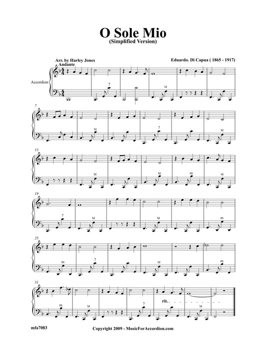 O Sole Mio (Simplified Version)