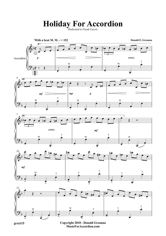 Holiday For Accordion