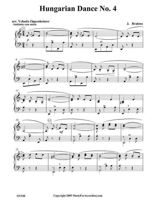Hungarin Dance No.4 – Brahms