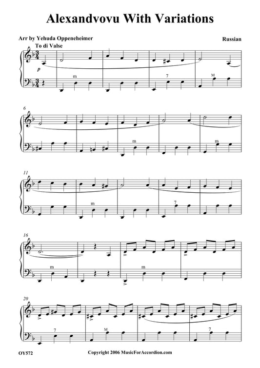 Alexandvovu With Variations