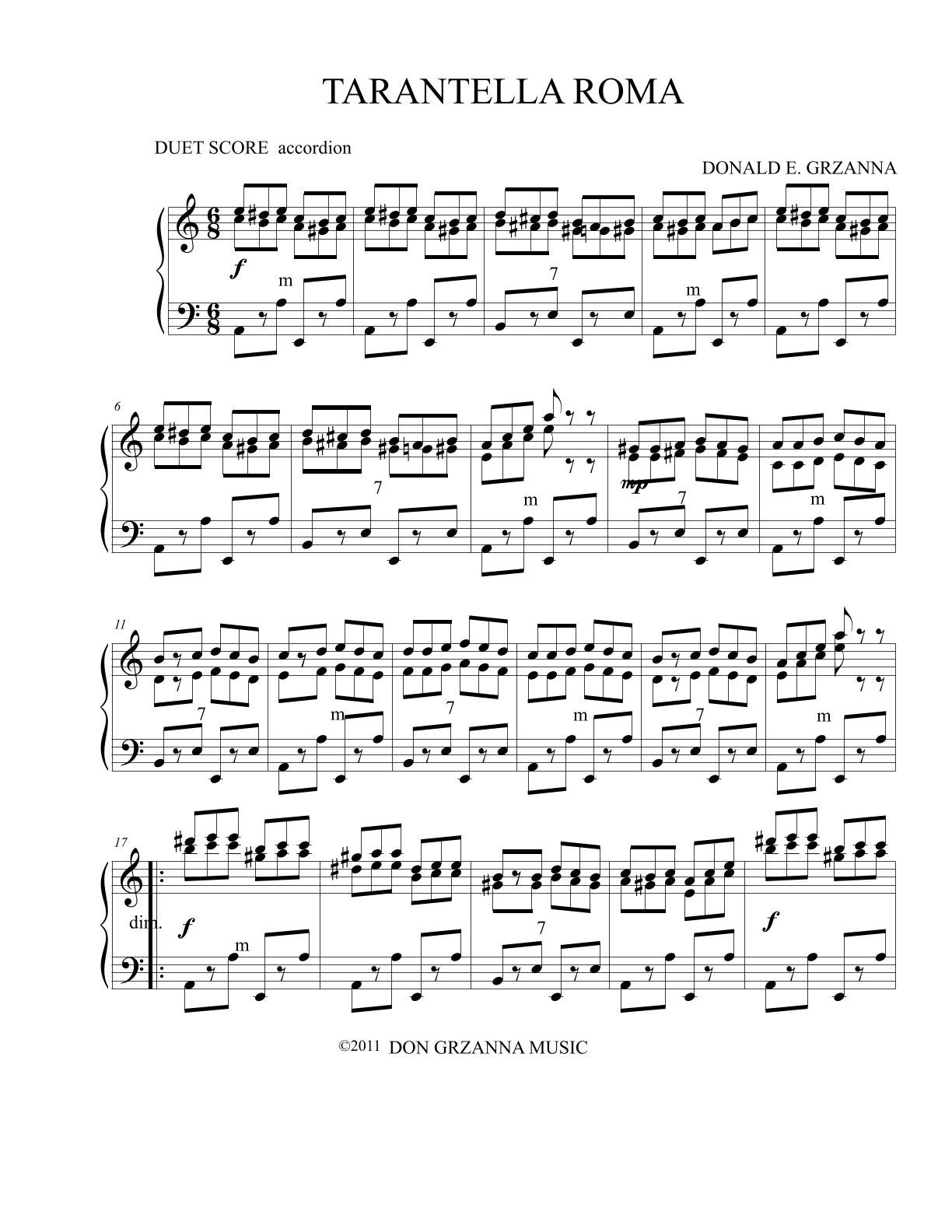 ItalianTarantella Duet (with score)