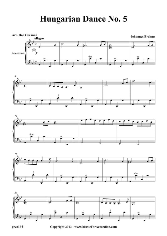 Hungarian Dance No. 5