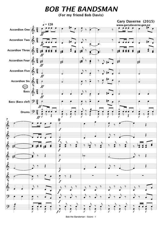 Bob the Bandsman (for accordion ensemble/ accordion orchestra)