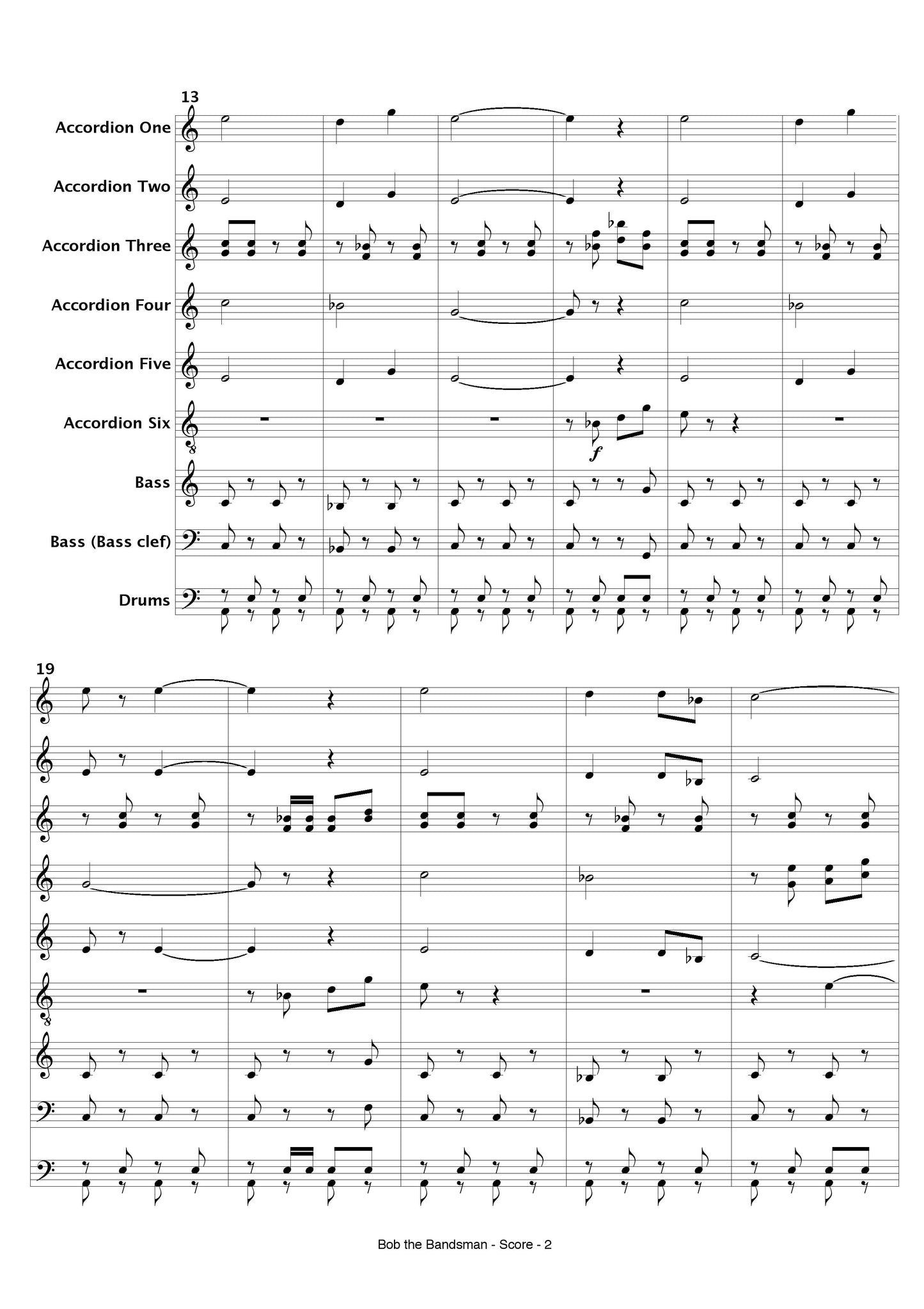 Bob the Bandsman (for accordion ensemble/ accordion orchestra)