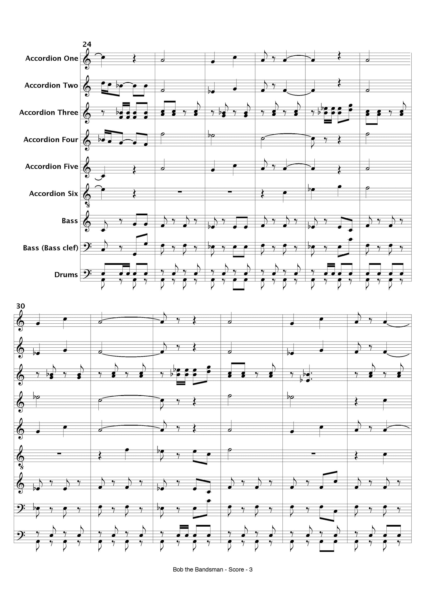 Bob the Bandsman (for accordion ensemble/ accordion orchestra)