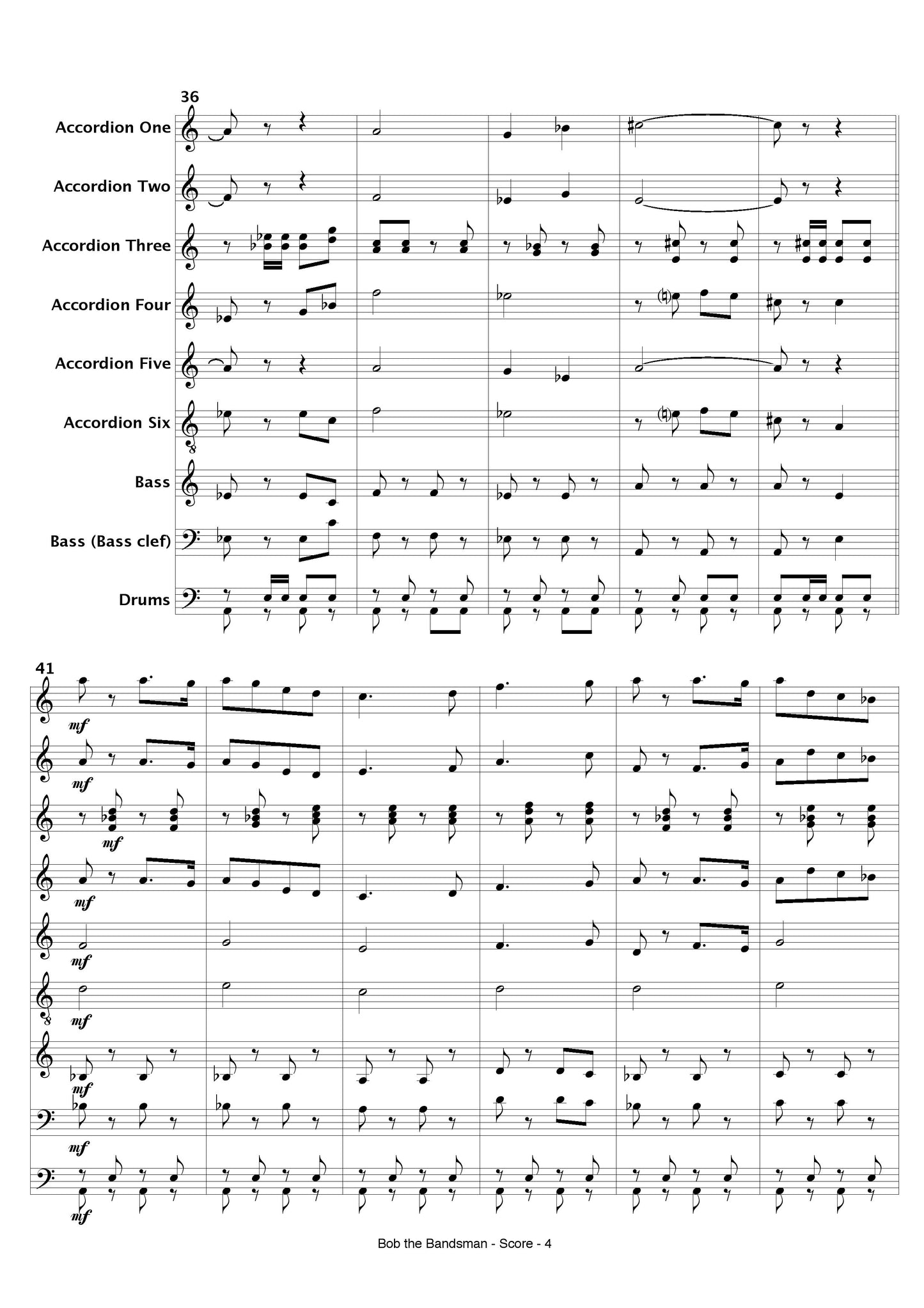 Bob the Bandsman (for accordion ensemble/ accordion orchestra)