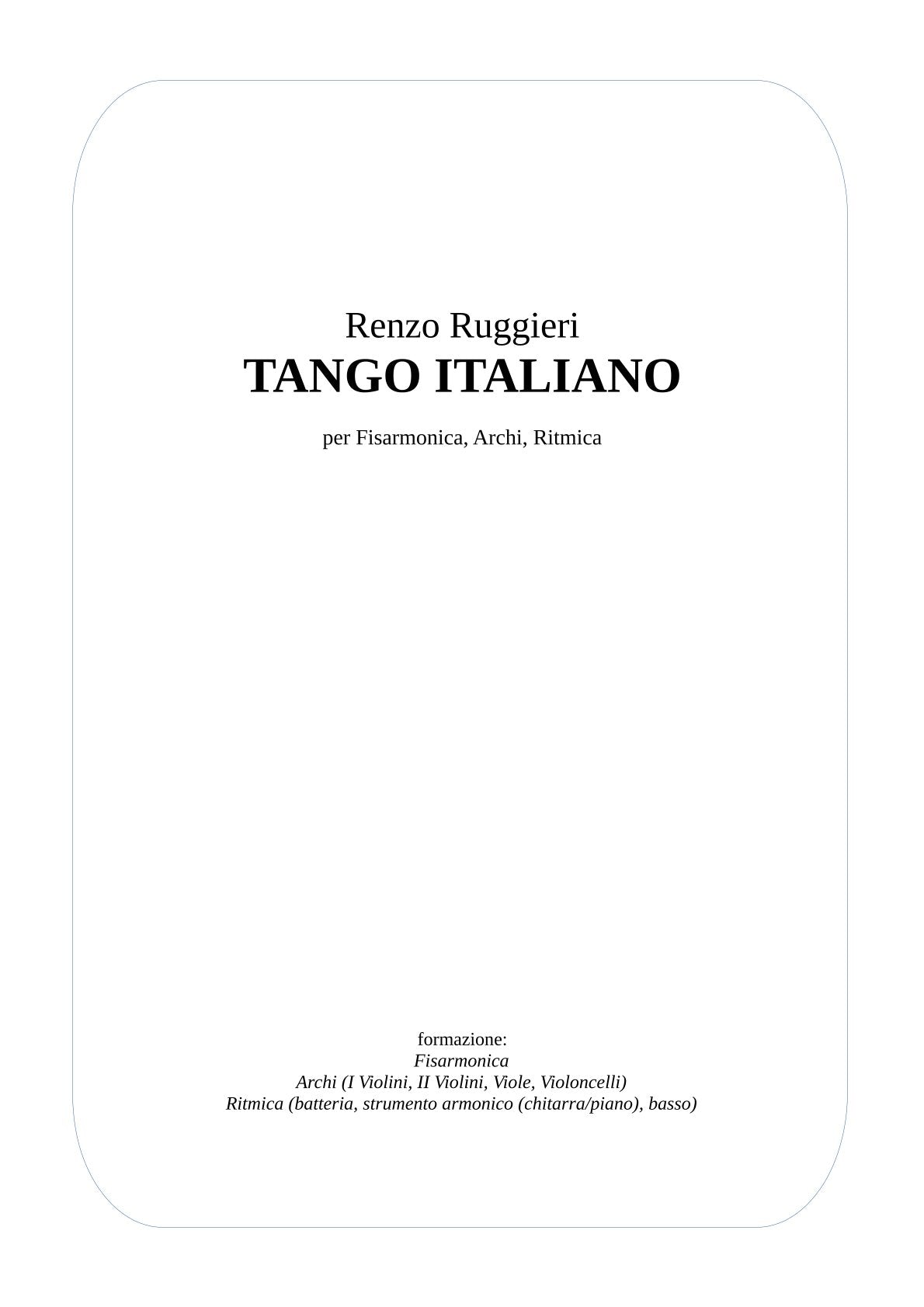 Tango Italiano (5 different ensembles in 1 book)
