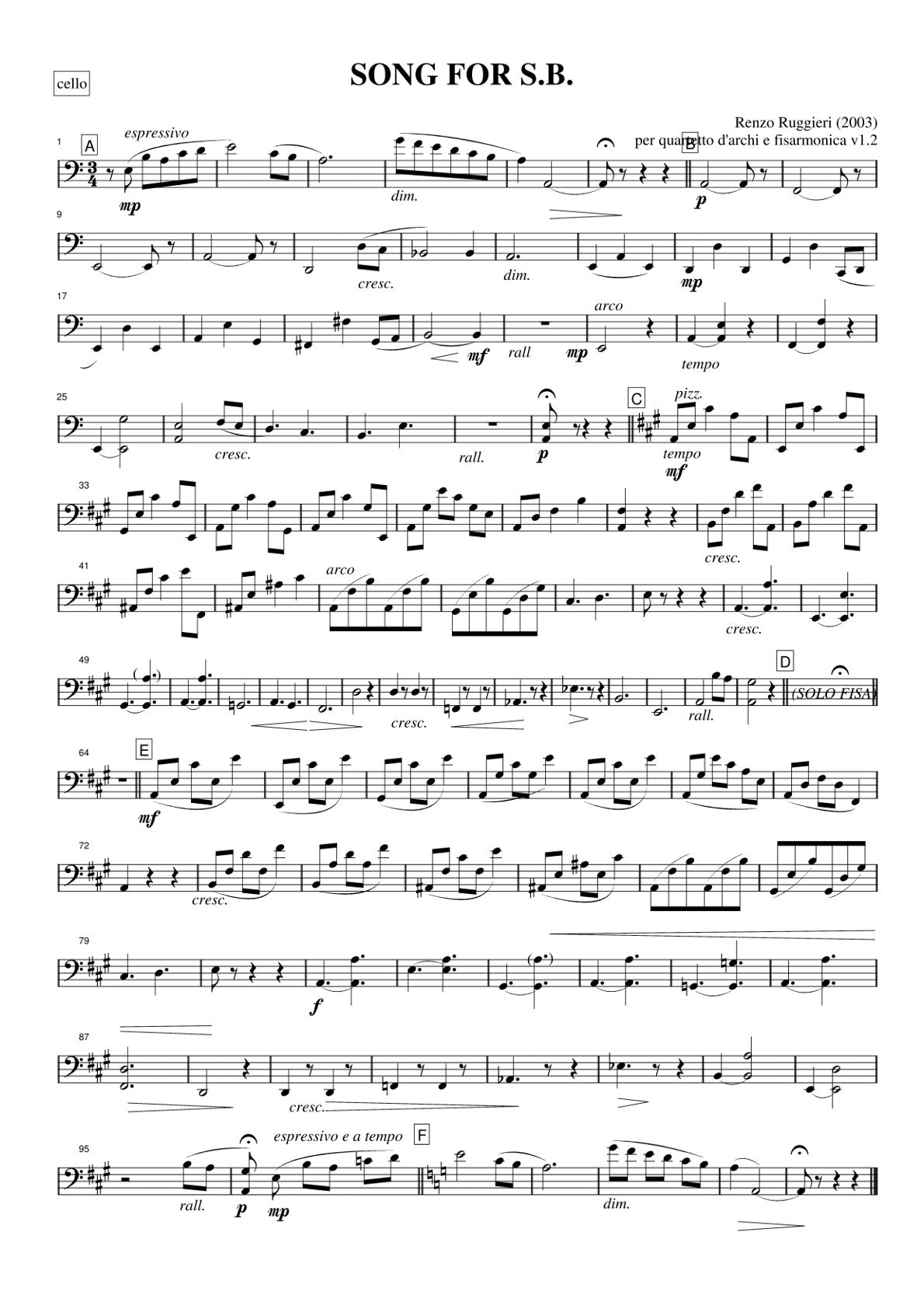 Song For S.B. (Solo)