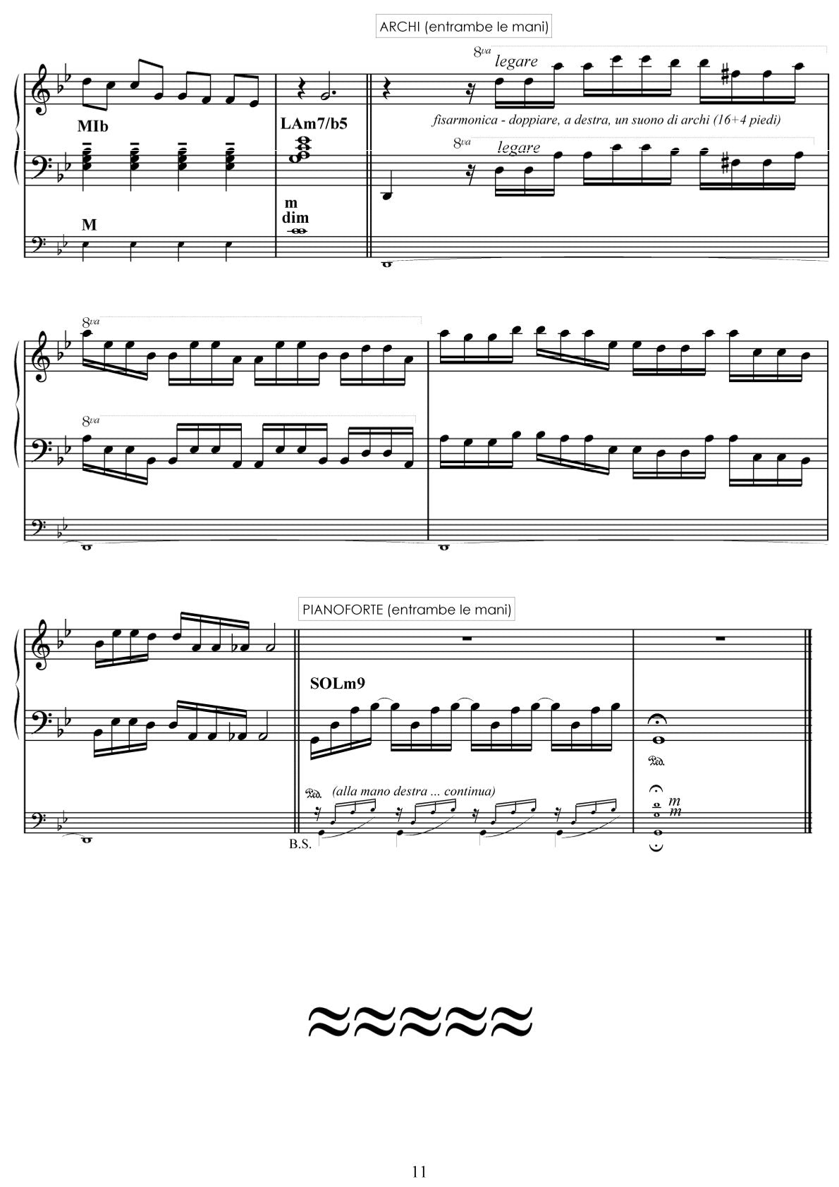 Cinema (for 4 parts and drums )