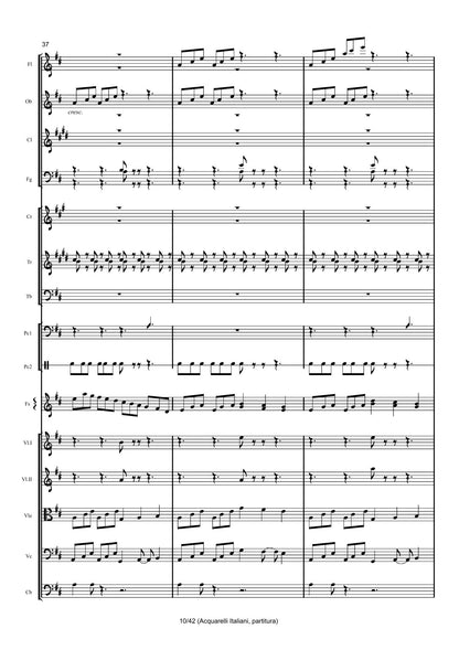 Renzo Ruggieri Acquarelli Italiani for Accordion and Orchestra ( full score &individual parts)