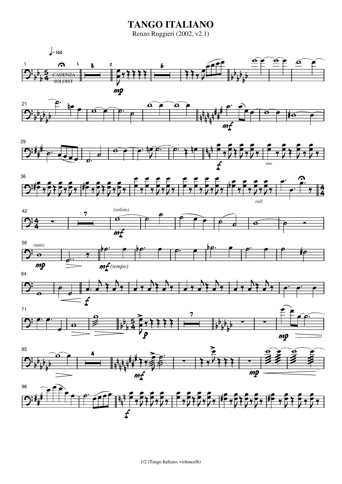 Tango Italiano (5 different ensembles in 1 book)