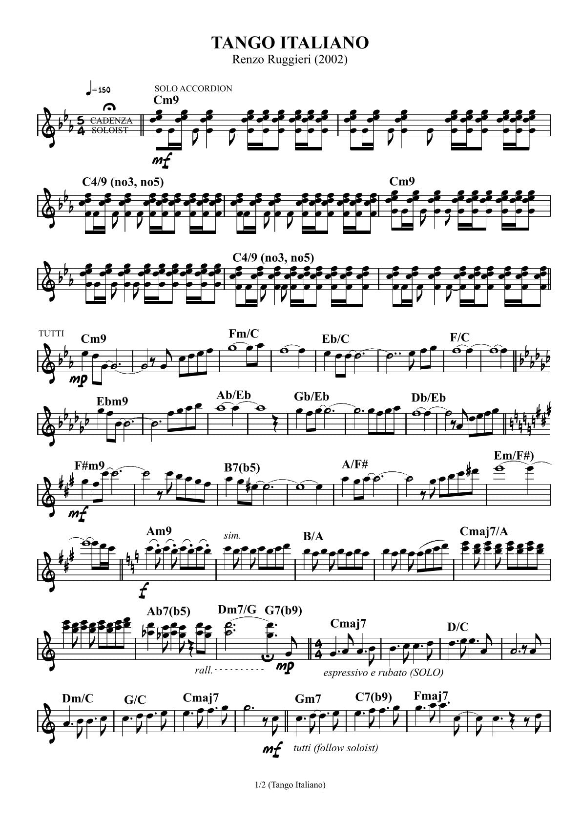 Tango Italiano (5 different ensembles in 1 book)