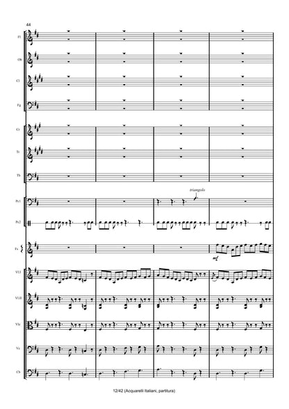 Renzo Ruggieri Acquarelli Italiani for Accordion and Orchestra ( full score &individual parts)