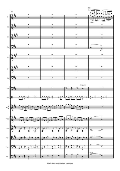 Renzo Ruggieri Acquarelli Italiani for Accordion and Orchestra ( full score &individual parts)